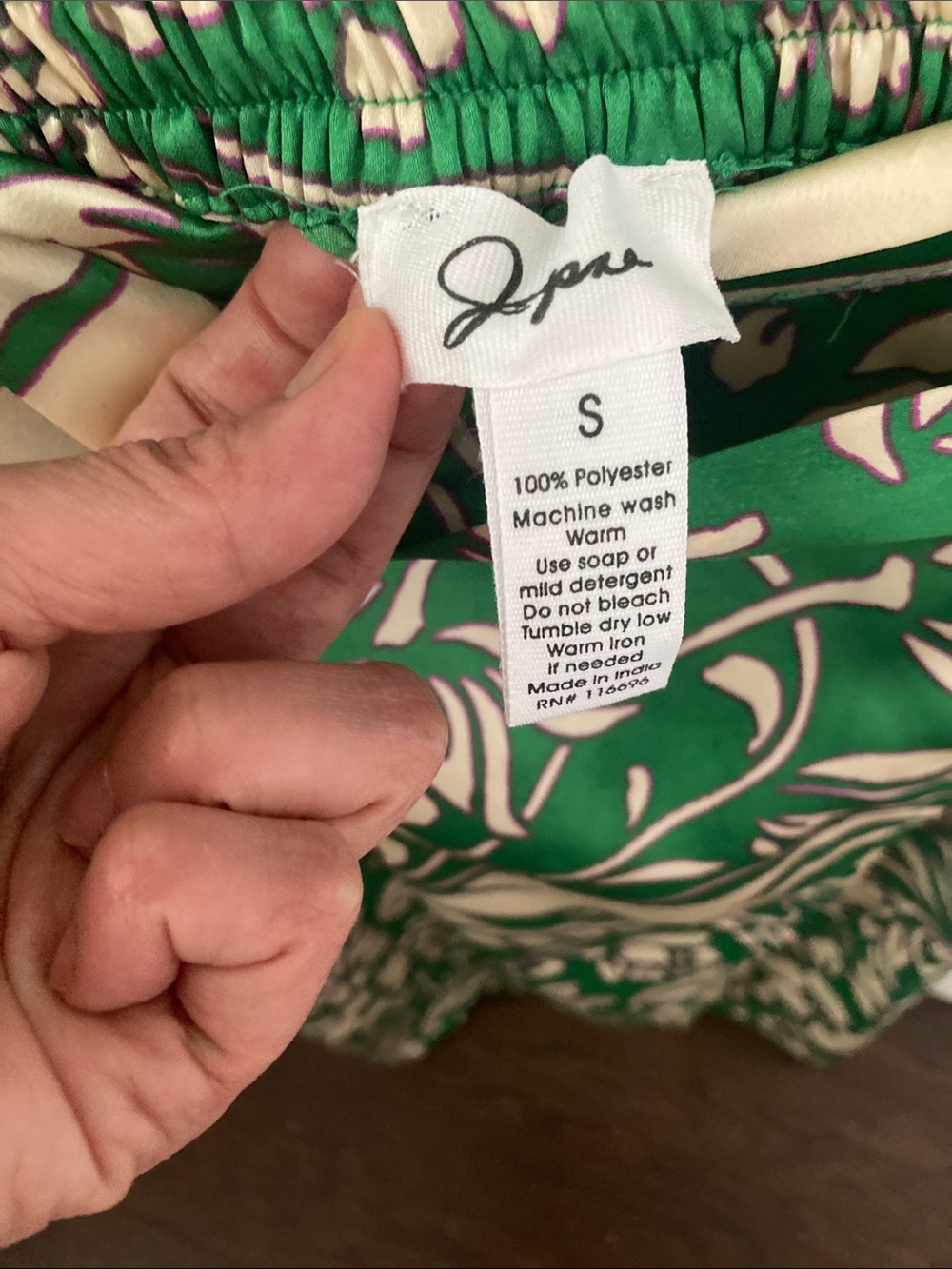 Japna Women's Green Floral Wrap Midi Skirt - Picture 5 of 5